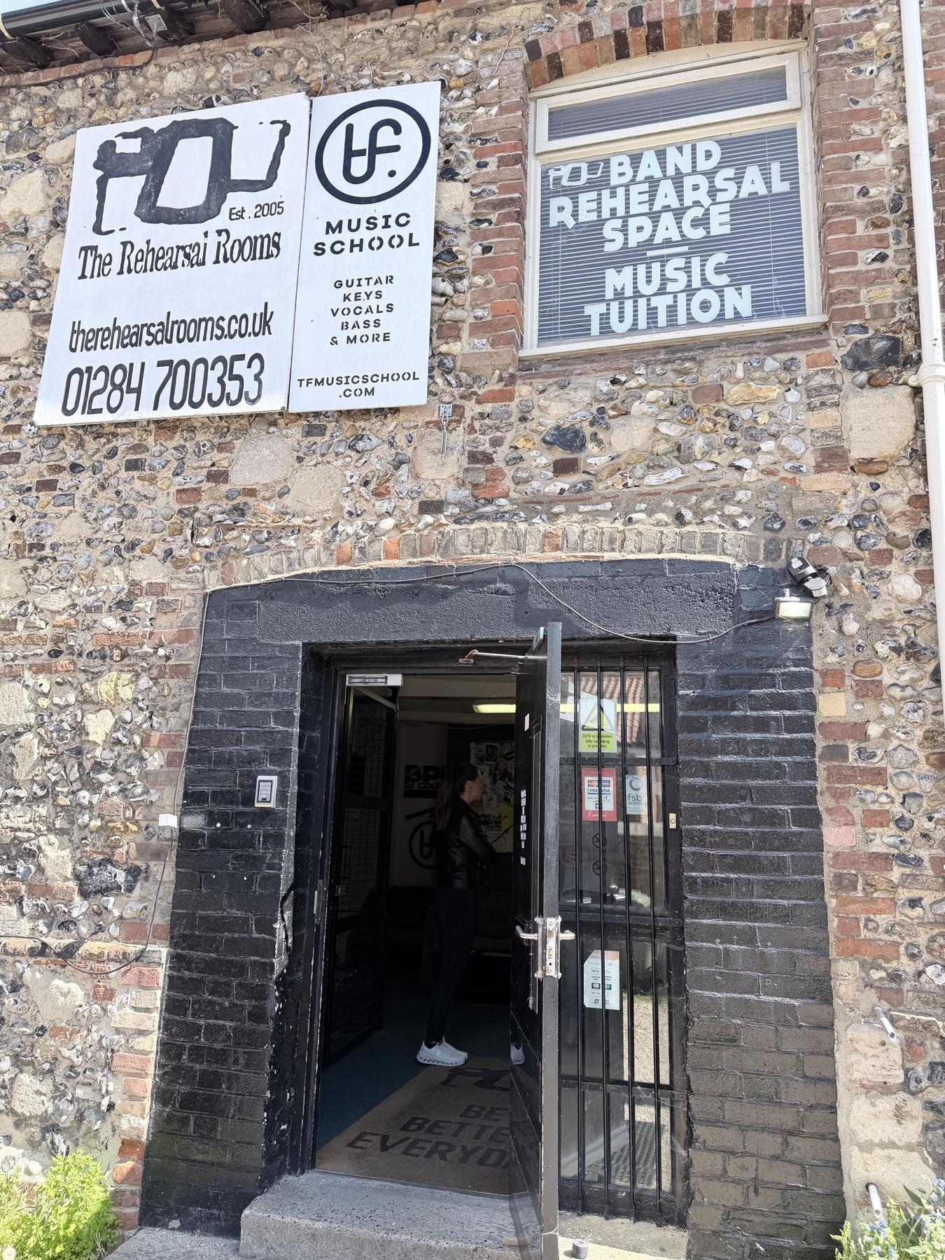 Entrance to The Rehearsal Rooms in Bury St Edmunds