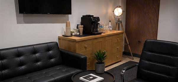 A calm place to arrive, sit and settle before singing.